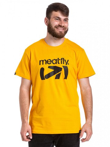 Meatfly pánské tričko Podium Deep Yellow Žlutá Velikost XXXL