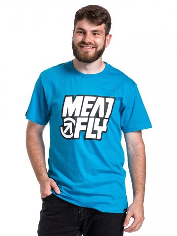 Meatfly pánské tričko Repash Ocean Blue Modrá Velikost XXL