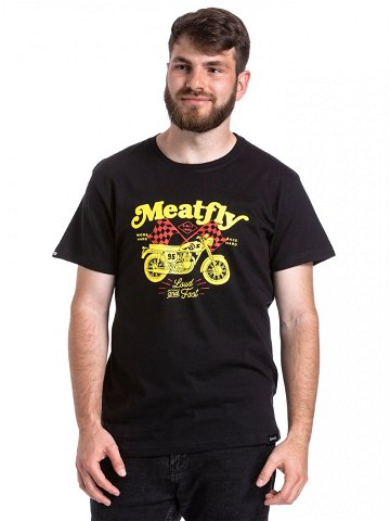 Meatfly pánské tričko Loud And Fast Black Černá Velikost M