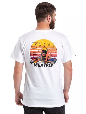 Meatfly pánské tričko Marmi White Bílá Velikost XXL