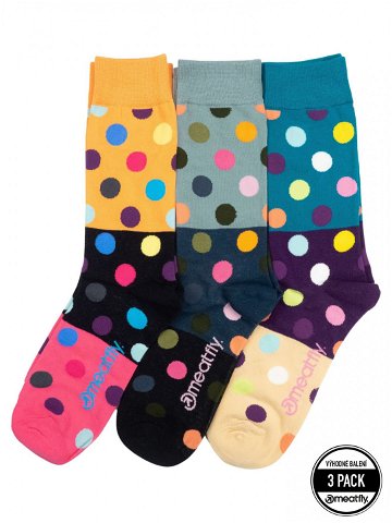 Meatfly ponožky Lexy Triple Pack Orange Dots Mnohobarevná Velikost S M