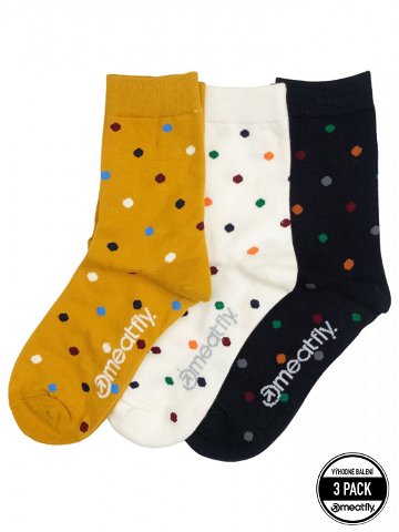 Meatfly ponožky Lexy Triple Pack Mini Dots Mnohobarevná Velikost S M