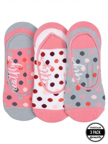 Meatfly ponožky Low Socks Triple Pack Grey Pink Růžová Velikost One Size