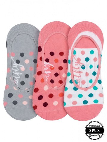Meatfly ponožky Low Socks Triple Pack White Pink Růžová Velikost One Size