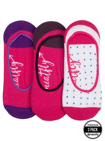 Meatfly ponožky Low Socks Triple Pack Fuchsia Dots Fialová Velikost One Size