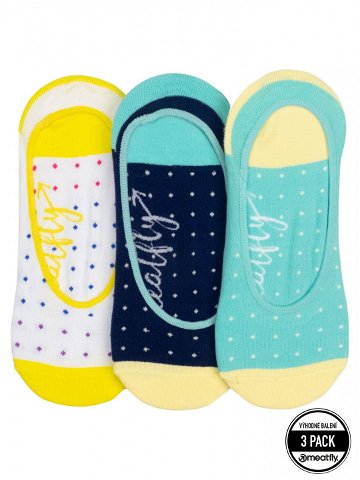 Meatfly ponožky Low Socks Triple Pack Yellow Dots Žlutá Velikost One Size