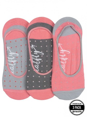 Meatfly ponožky Low Socks Triple Pack Grey Dots Šedá Velikost One Size