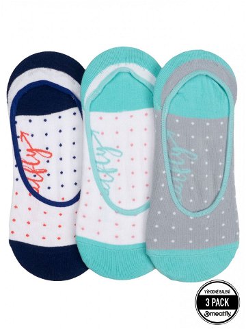 Meatfly ponožky Low Socks Triple Pack Blue Dots Modrá Velikost One Size