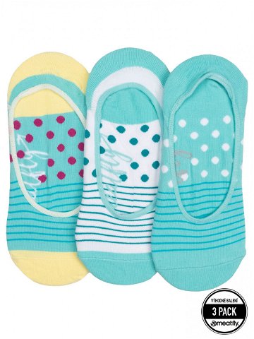 Meatfly ponožky Low Socks Triple Pack Blue Stripe Modrá Velikost One Size