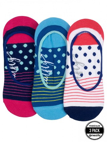 Meatfly ponožky Low Socks Triple Pack Red Stripe Červená Velikost One Size