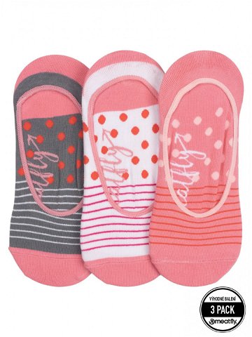Meatfly ponožky Low Socks Triple Pack Pink Stripe Růžová Velikost One Size