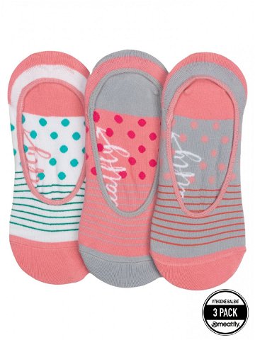 Meatfly ponožky Low Socks Triple Pack Grey Stripe Šedá Velikost One Size
