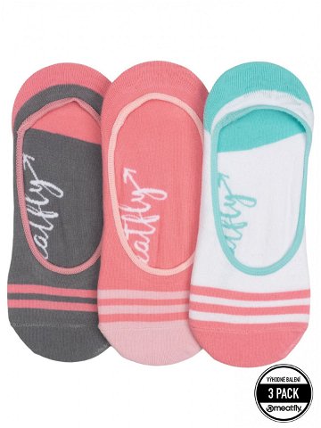 Meatfly ponožky Low Socks Triple Pack White Bílá Velikost One Size