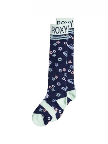 Roxy dámské ponožky Frosty Girl Medieval Blue Neo Logo Modrá Velikost M L