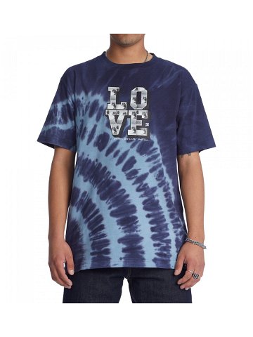 Dc shoes pánské tričko Blabac Lovepark Navy Blazer Spiral Tie Dye Modrá Velikost M