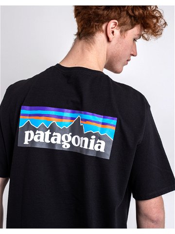 Tričko Patagonia M s P-6 Logo Responsibili-Tee Black