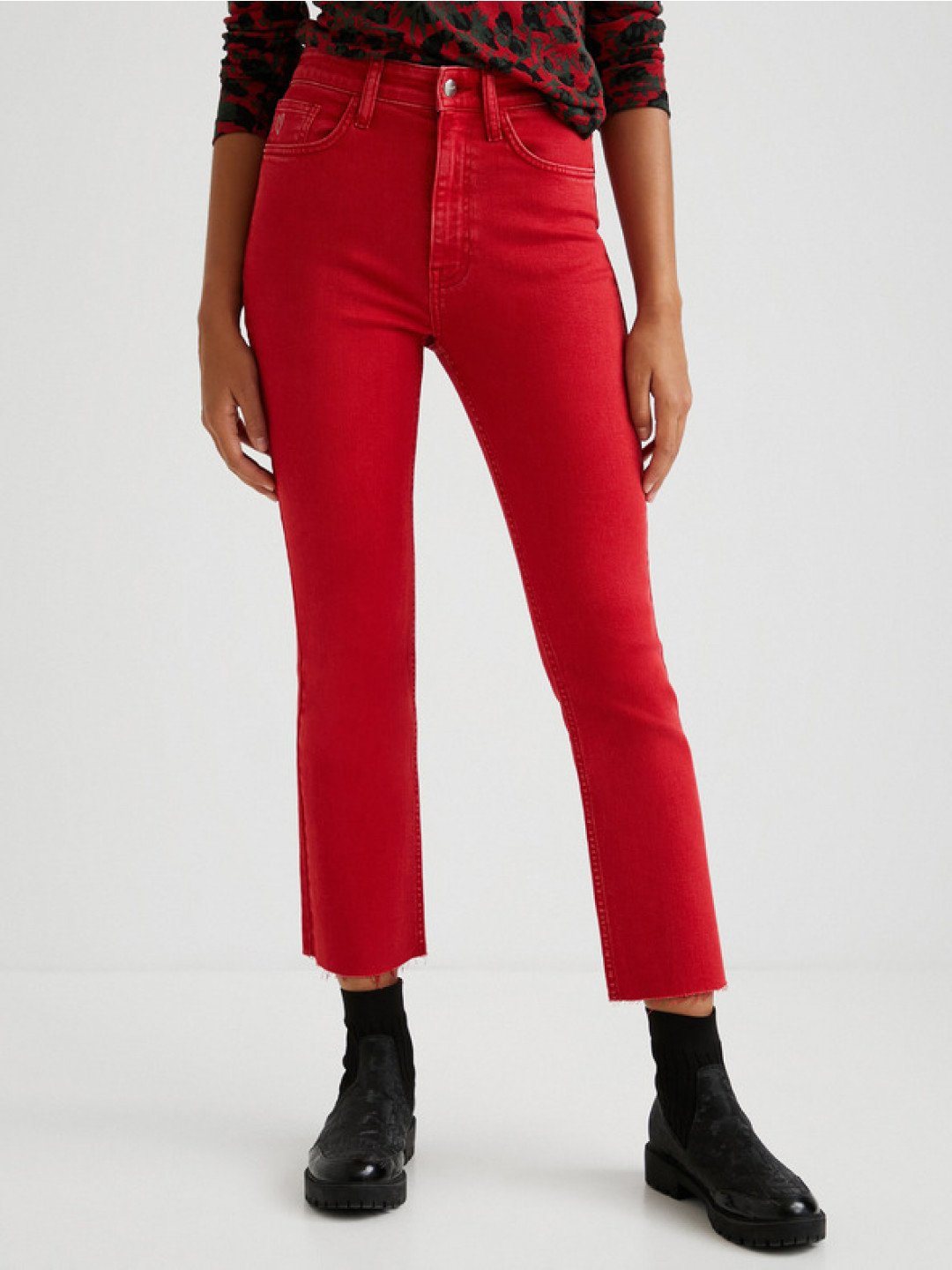 Desigual Lainta Jeans Červená