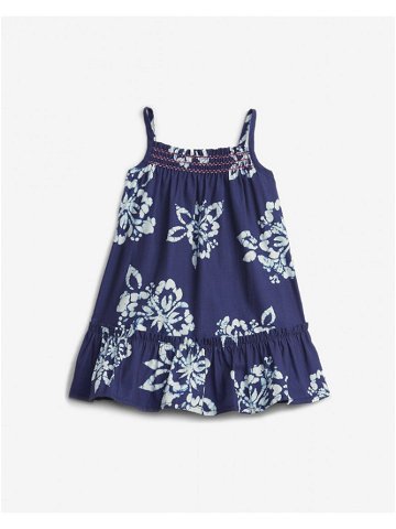 GAP Smocked Floral Šaty dětské Modrá