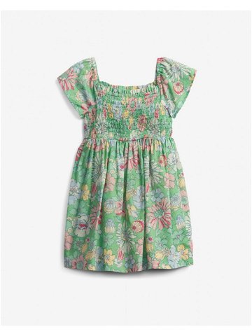 GAP Smocked Floral Šaty dětské Zelená