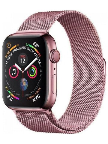 4wrist Ocelový milánský tah pro Apple Watch – Růžový 42 44 45 49 mm