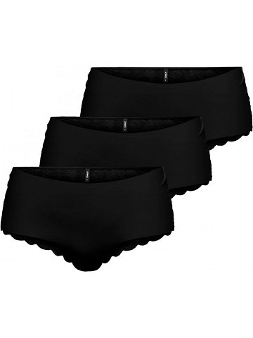 ONLY 3 PACK – dámské kalhotky ONLCHLOE 15257469 Black XS