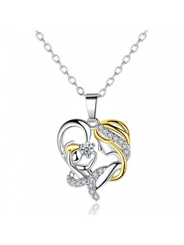 Troli Romantický bicolor náhrdelník se srdíčkem Madona řetízek přívěsek