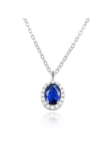 Beneto Půvabný stříbrný náhrdelník se zirkony á la Kate Middleton AGS852 47 řetízek přívěsek