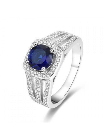 Beneto Stříbrný prsten s modrým krystalem AGG326 62 mm