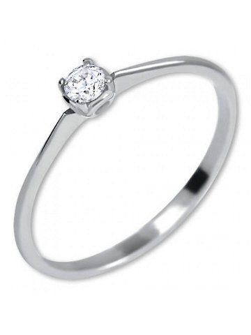 Brilio Zásnubní prsten z bílého zlata s krystalem 226 001 01036 07 54 mm