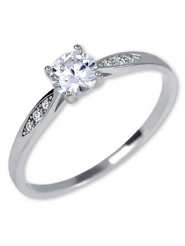 Brilio Něžný dámský prsten z bílého zlata 229 001 00809 07 52 mm