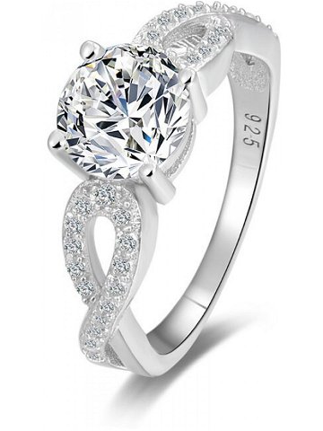 Beneto Stříbrný prsten s třpytivými krystaly AGG204 56 mm