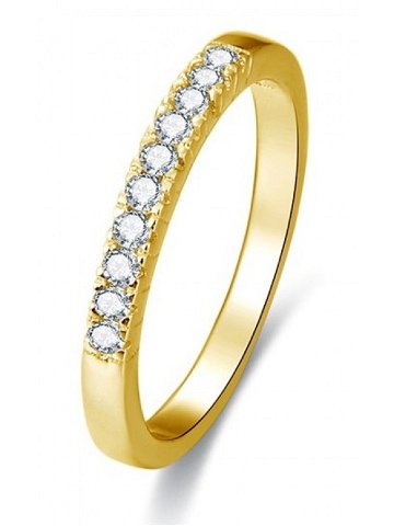 Beneto Pozlacený stříbrný prsten s krystaly AGG189 54 mm