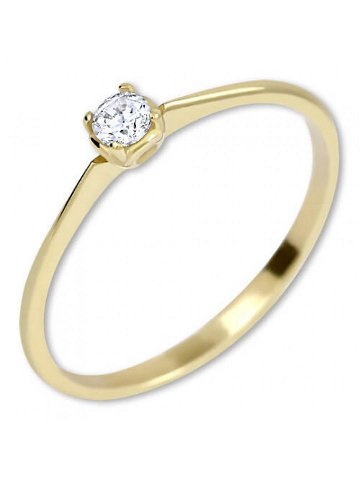 Brilio Zásnubní prsten ze žlutého zlata s krystalem 226 001 01036 57 mm