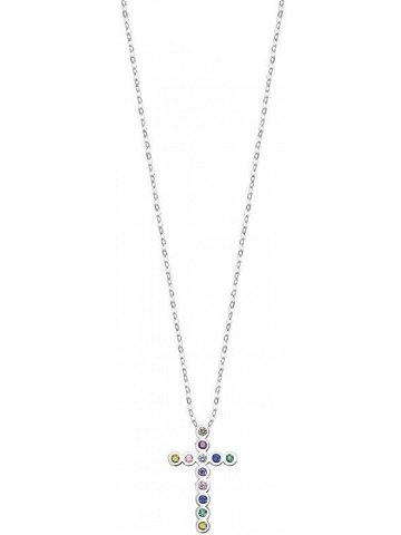 Lotus Silver Designový stříbrný náhrdelník s křížkem a třpytivými zirkony LP3248-1 1