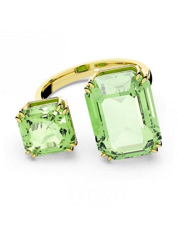 Swarovski Luxusní otevřený prsten se zelenými krystaly Millenia 5619626 52 mm
