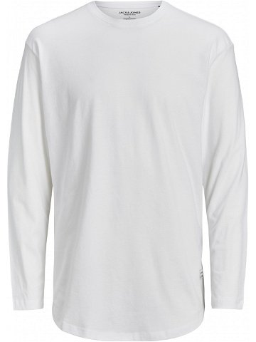 Jack & Jones Pánské triko JJENOA Long Line Fit 12190128 White Relaxed XXL