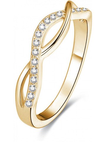Beneto Pozlacený stříbrný prsten s krystaly AGG192 60 mm