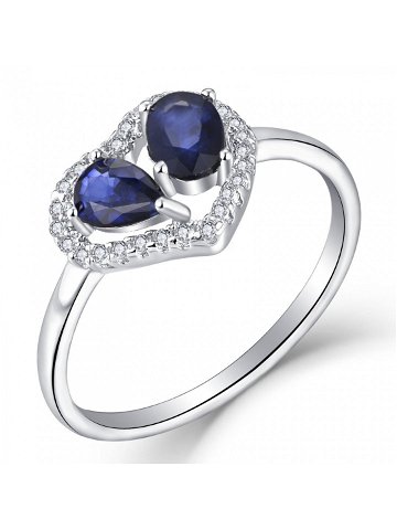 Brilio Silver Romantický stříbrný prsten se safíry R-FS-5648S 54 mm
