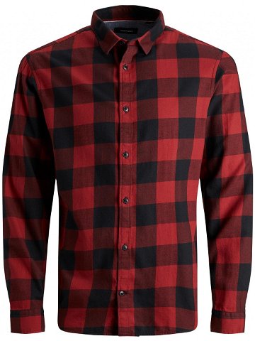 Jack & Jones Pánská košile JJEGINGHAM Slim Fit 12181602 Brick Red L