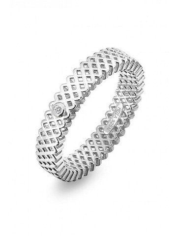 Hot Diamonds Luxusní stříbrný prsten s diamantem Quest Filigree DR222 50 mm