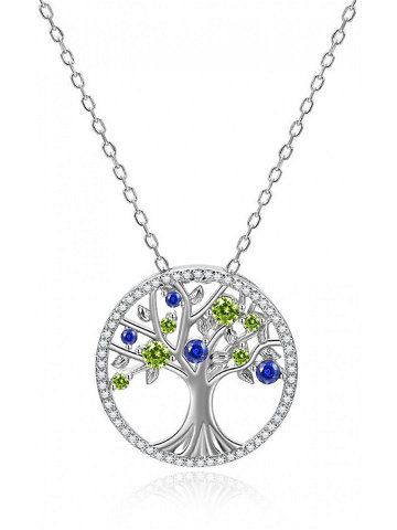 Beneto Stříbrný náhrdelník s třpytivými zirkony Strom života AGS1232 47