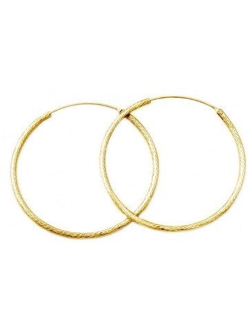 Beneto Luxusní pozlacené náušnice kruhy ze stříbra AGUC1240 N-GOLD 4 5 cm