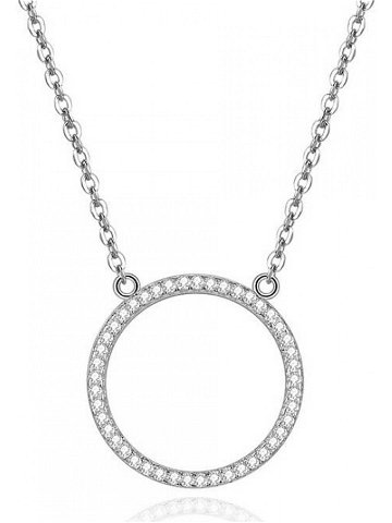 Beneto Stříbrný náhrdelník s kruhovým přívěskem AGS1224 47