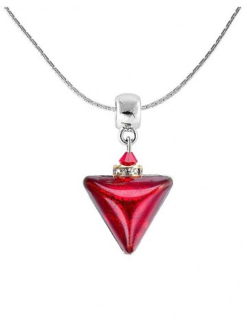 Lampglas Svůdný náhrdelník Red Triangle s 24karátovým zlatem v perle Lampglas NTA4