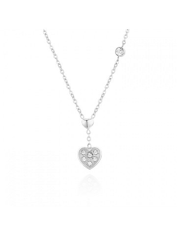 Troli Romantický ocelový náhrdelník s krystaly VSN028S