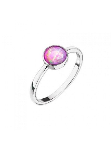 Evolution Group Stříbrný prsten s růžovým opálem 15001 3 pink 52 mm