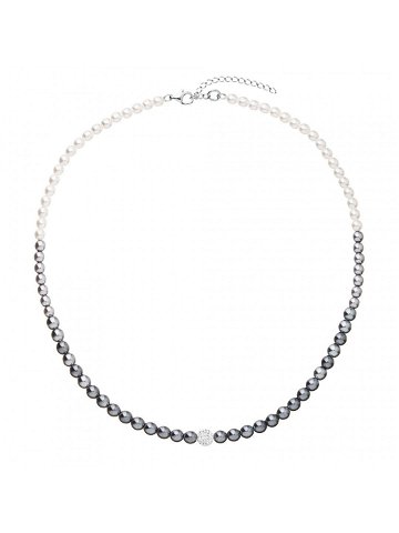Evolution Group Elegantní perlový náhrdelník s krystaly Preciosa 32065 3