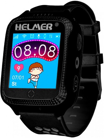 Helmer Chytré dotykové hodinky s GPS lokátorem a fotoaparátem – LK 707 černé
