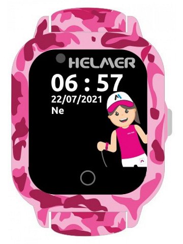 Helmer Chytré dotykové hodinky s GPS lokátorem a fotoaparátem – LK 710 4G růžové