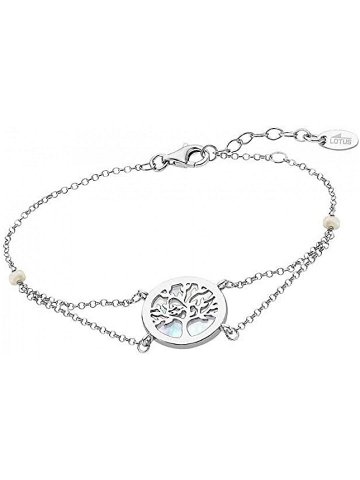 Lotus Silver Něžný stříbrný náramek Strom života s perletí LP1821-2 1